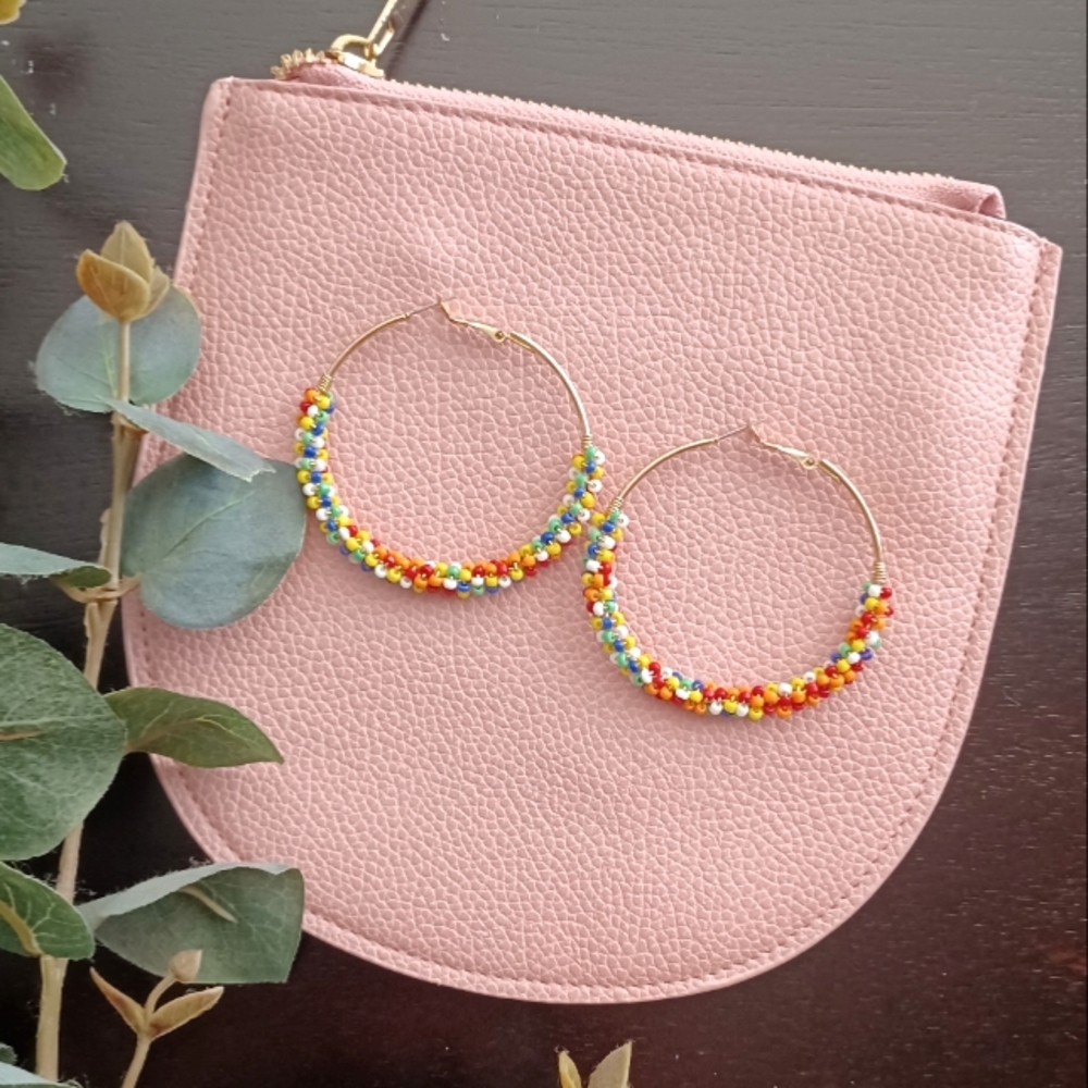 Multicolored Beaded Earrings
